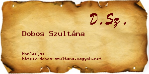 Dobos Szultána névjegykártya